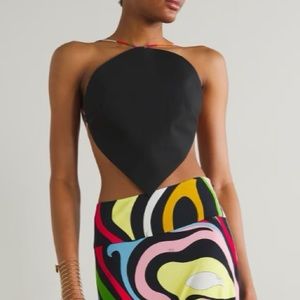 PUCCI Cotton Poplin Crop Top